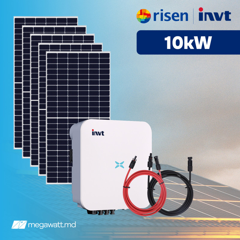 10 кВт Risen + INVT Трехфазная Фотоэлектрическая Система On-Grid